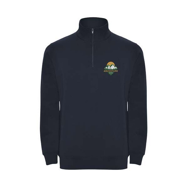 Sweat-shirt demi-fermeture zippée et col polo personnalisable - BCM Goodies
