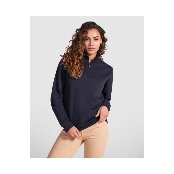 Sweat-shirt demi-fermeture zippée et col polo personnalisable - BCM Goodies