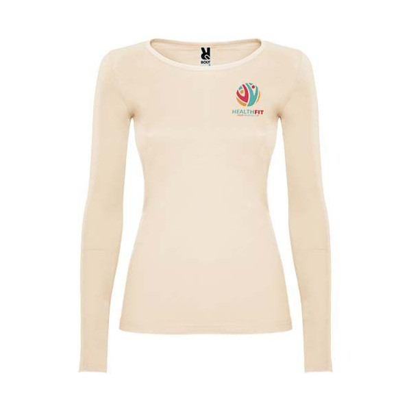 T-shirt semi-ajusté à manches longues avec col finement bordé - BCM Goodies