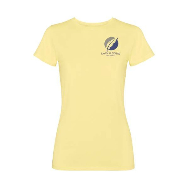 T-shirt femme à manches courtes délavé col ras du cou - BCM Goodies