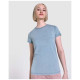T-shirt femme à manches courtes délavé col ras du cou - BCM Goodies