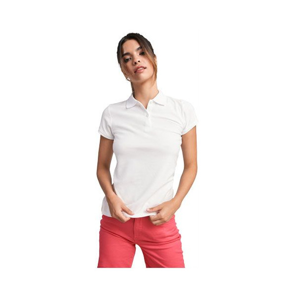Polo ajusté à manches courtes pour femme en coton organique - BCM Goodies