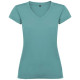 T-shirt Victoria col en V manches courtes pour femme - Personnalisation logo | BCM Goodies