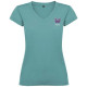 T-shirt Victoria col en V manches courtes pour femme - Personnalisation logo | BCM Goodies