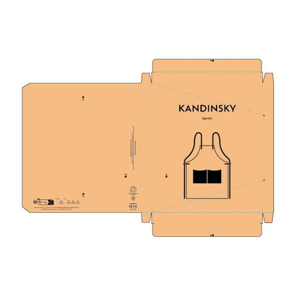 Tablier personnalisable Kandinsky en coton recyclé – Accessoire écoresponsable pour entreprises et événements