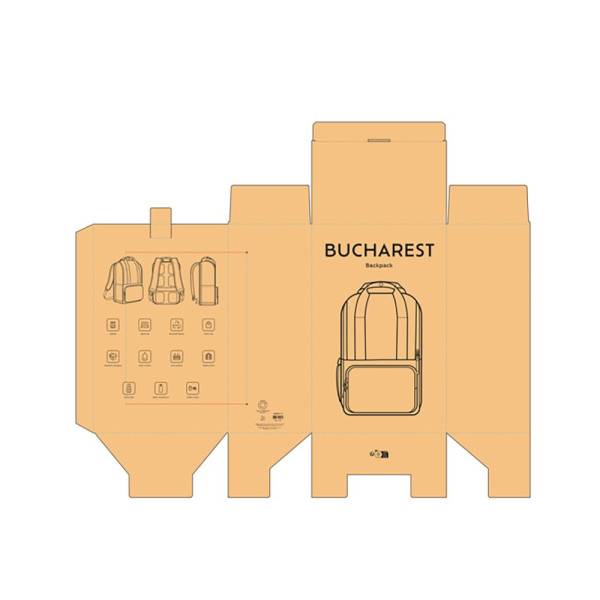 Sac à dos personnalisable Bucharest 18L en polyester recyclé – Idéal pour événements, cadeaux d’entreprise et welcome packs