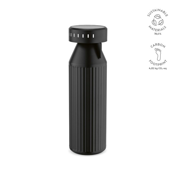 Bouteille personnalisable Timeos 690 ml avec LED – Acier inoxydable recyclé pour communication d’entreprise