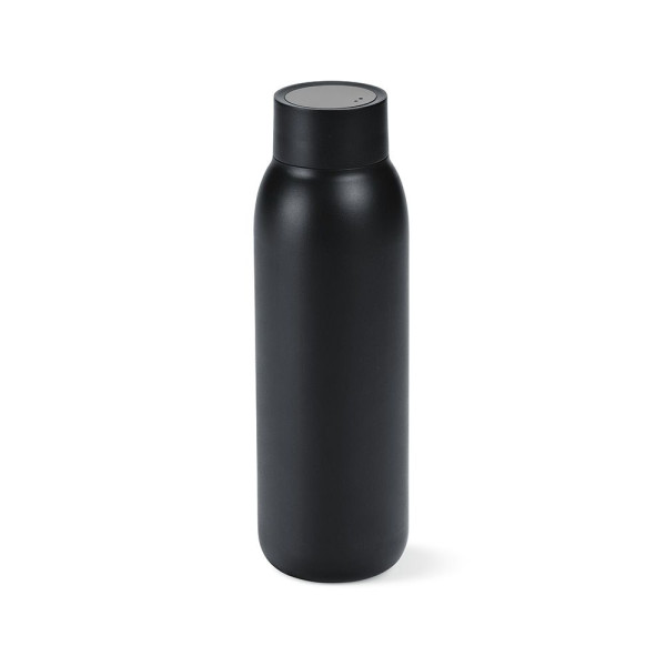 Bouteille isotherme personnalisable La Plata 650 ml en acier inoxydable recyclé avec affichage LED et recharge USB-C – BCM Goodi
