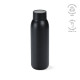 Bouteille isotherme personnalisable La Plata 650 ml en acier inoxydable recyclé avec affichage LED et recharge USB-C – BCM Goodi