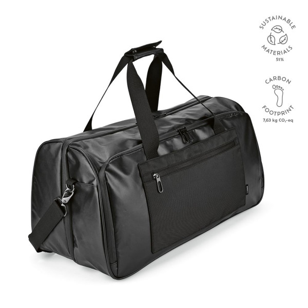Sac de gym Istanbul en PU recyclé avec poignée trolley et doublure imperméable - BCM Goodies