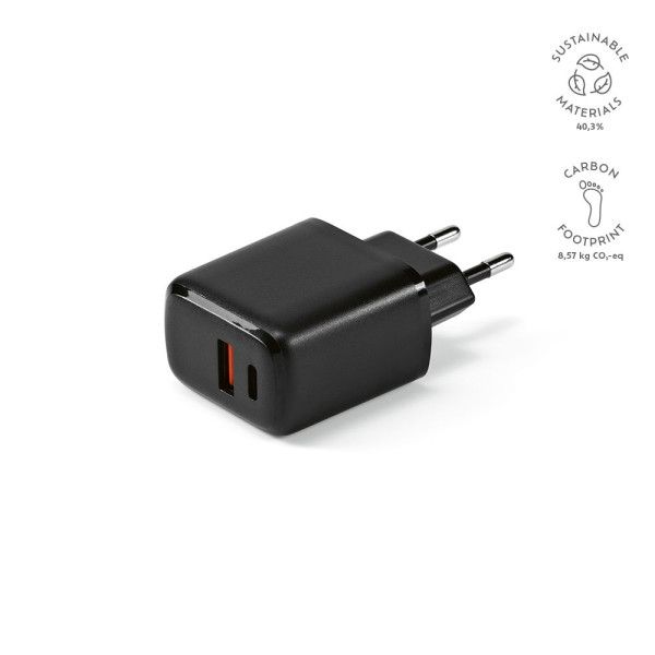 Franklin Cable : câble de recharge éco-responsable USB-A et USB-C 20W en rPET – BCM Goodies