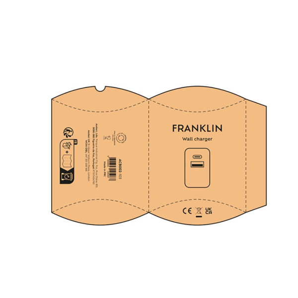 Franklin Cable : câble de recharge éco-responsable USB-A et USB-C 20W en rPET – BCM Goodies