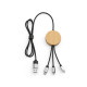 Câble Feynman personnalisable multi-connecteurs USB-A, USB-C, Micro-USB, Lightning et sans fil – 1 mètre, matériaux durables rPE