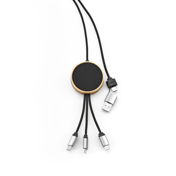Câble Feynman personnalisable multi-connecteurs USB-A, USB-C, Micro-USB, Lightning et sans fil – 1 mètre, matériaux durables rPE