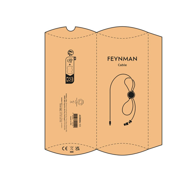 Câble Feynman personnalisable multi-connecteurs USB-A, USB-C, Micro-USB, Lightning et sans fil – 1 mètre, matériaux durables rPE