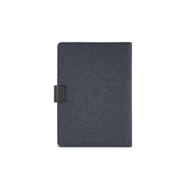 Conférencier personnalisable Tolstoy A5 en rPET avec bloc-notes FSC et fermeture magnétique – Objet publicitaire pour entreprise