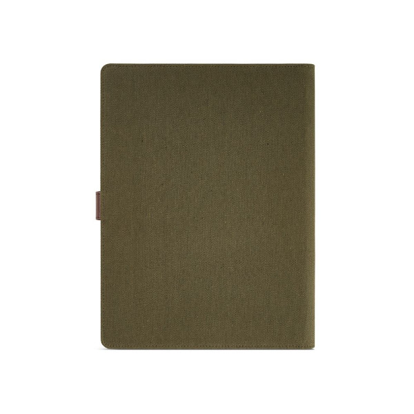 Classeur Eliot A4 en toile de coton recyclée avec pochette tablette et accessoires - BCM Goodies