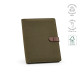 Classeur Eliot A4 en toile de coton recyclée avec pochette tablette et accessoires - BCM Goodies
