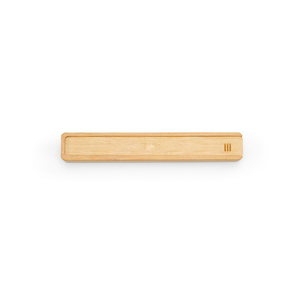 Stylo Woolf Pen en acier inoxydable recyclé avec étui bambou écologique - Cadeau d’entreprise personnalisé
