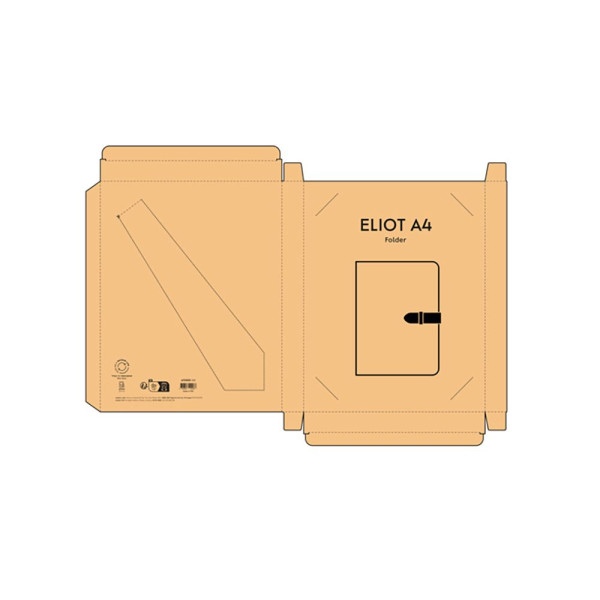 Classeur Eliot A4 en toile de coton recyclée avec pochette tablette et accessoires - BCM Goodies