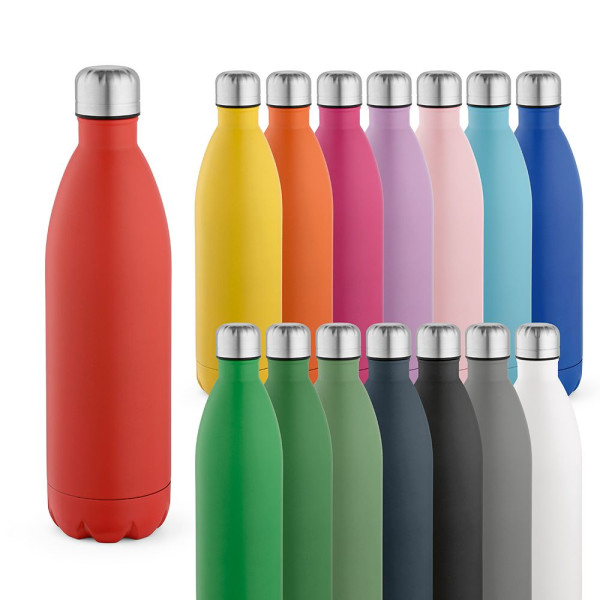 Bouteille personnalisable Mississippi 1100 en acier inoxydable recyclé – 4 tailles, 15 couleurs – BCM Goodies
