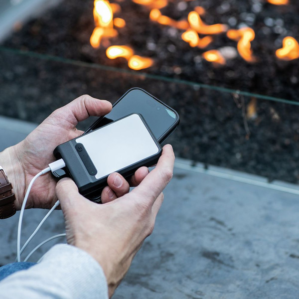 Ampx Powerbank 6000mAh personnalisable – Batterie externe compacte USB A et USB C pour déplacements professionnels – BCM Goodies