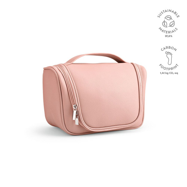 Trousse de toilette Shanghai en cuir recyclé – Accessoire de voyage éco-responsable pour entreprises et cadeaux d’affaires