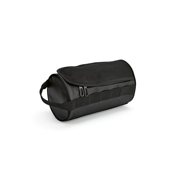 Trousse de toilette personnalisable Riga en polyester recyclé – Accessoire pratique pour déplacements professionnels et cadeaux 