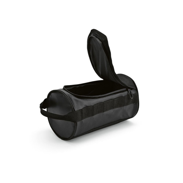Trousse de toilette personnalisable Riga en polyester recyclé – Accessoire pratique pour déplacements professionnels et cadeaux 