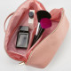 Trousse de toilette Macao en cuir recyclé avec compartiments spacieux et fermeture éclair – Accessoire de voyage BCM Goodies