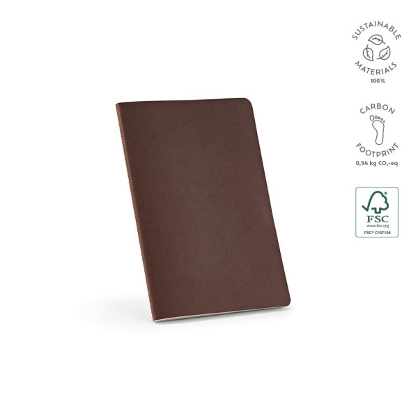 Carnet personnalisable Bronte A5 avec couverture recyclée – 160 pages, 13 couleurs, communication d’entreprise – BCM Goodies