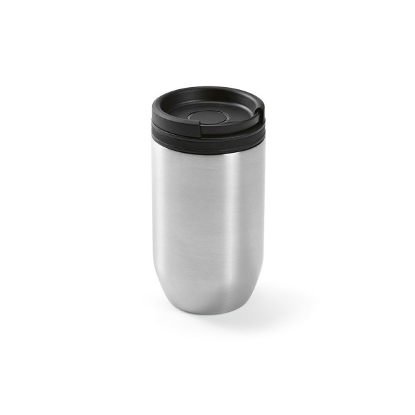 Gobelet isotherme personnalisable Okavongo Travel Cup en acier recyclé – Objet publicitaire pratique pour entreprises