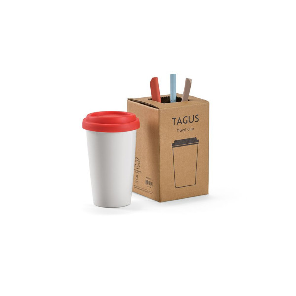 Tasse de voyage Tagus Travel Cup 300 ml en céramique avec couvercle silicone – BCM Goodies