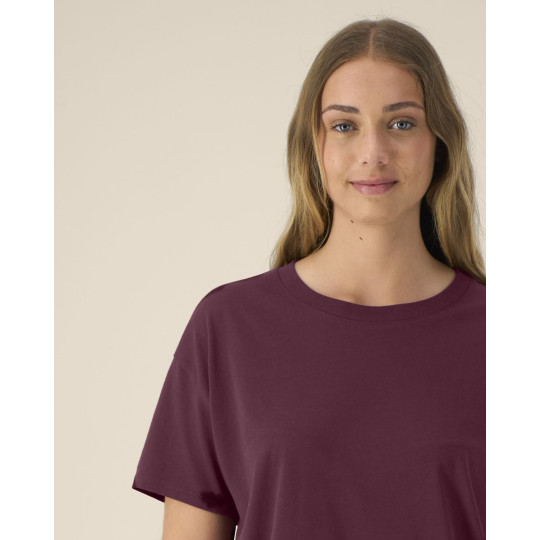 T-shirt manches montées avec bas arrondi et surpiqûre double – BCM Goodies