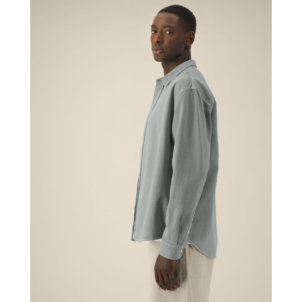 Chemise Worker Shirt unisexe personnalisable en coton bio pour entreprises – BCM Goodies