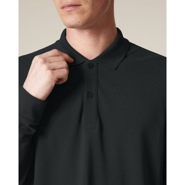 Polo personnalisable à manches longues Prepster 2.0 en coton bio pour entreprises – BCM Goodies