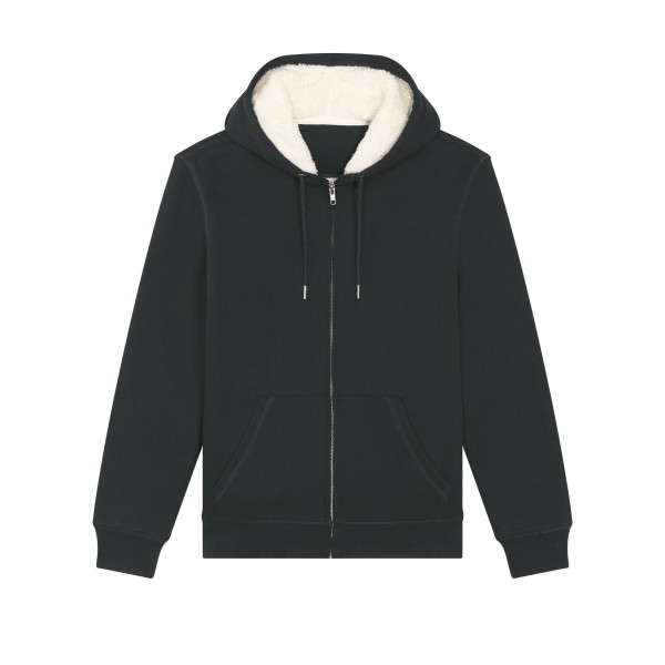 Sweatshirt à capuche unisexe doublé sherpa en coton bio et polyester recyclé – Hygger Sherpa BCM Goodies