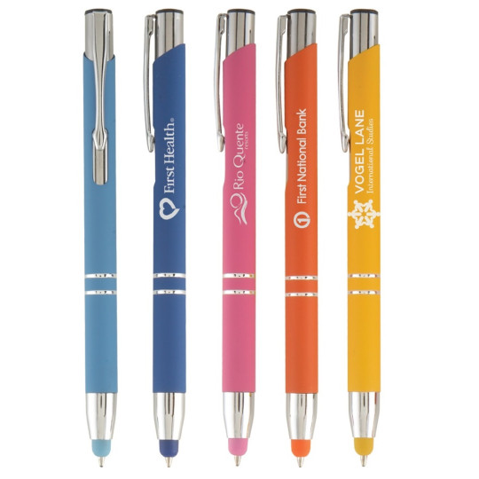 Stylo publicitaire Crosby Softy avec stylet personnalisé – Objet de communication pour entreprises