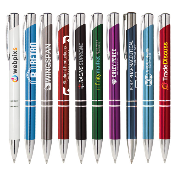 Stylo Crosby Shiny en aluminium avec finition anodisée, recharge jumbo FMA et encre Dokumental - BCM Goodies