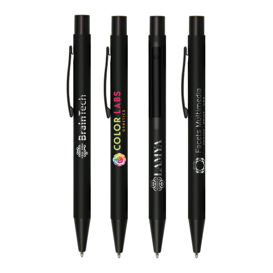 Stylo Bowie Mat Noir personnalisable – Stylo publicitaire élégant pour communication d’entreprise | BCM Goodies
