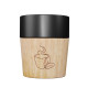 Tasse smart magnet individuelle personnalisable - Mug céramique 150 ml avec base aimantée bois pour cadeaux d’entreprise BCM Goo