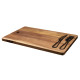 Set de planche et couteaux à fromage personnalisable en acacia FSC® 100% avec logo gravé – Cadeau d’affaires BCM Goodies