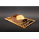 Set de planche et couteaux à fromage personnalisable en acacia FSC® 100% avec logo gravé – Cadeau d’affaires BCM Goodies