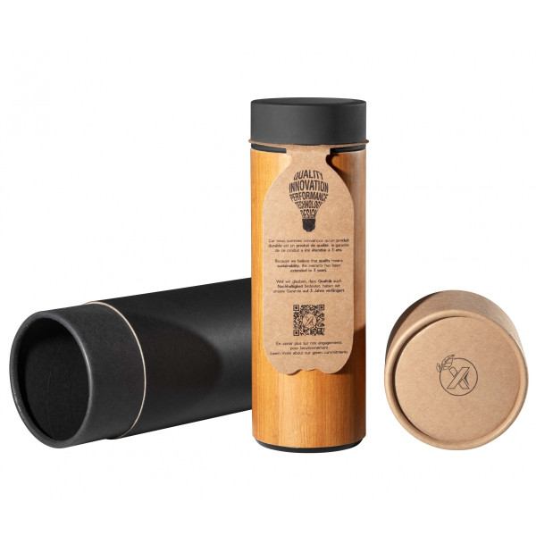 Bouteille isotherme personnalisable 400 ml avec capteur de température – Smart Bottle Éco pour entreprises