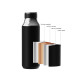 Bouteille isotherme personnalisée Mirror Ring Bottle 500 ml avec gravure laser – Cadeau d’affaires B2B BCM Goodies