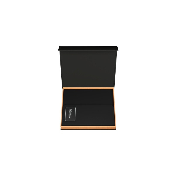 Carnet personnalisable avec logo lumineux et recharge sans fil 4000 mAh – Goodies entreprise BCM