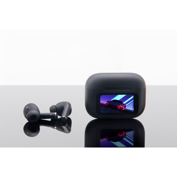 Écouteurs personnalisés Digibuds ANC avec boîtier tactile, Bluetooth et impression logo – Goodie d’entreprise BCM Goodies