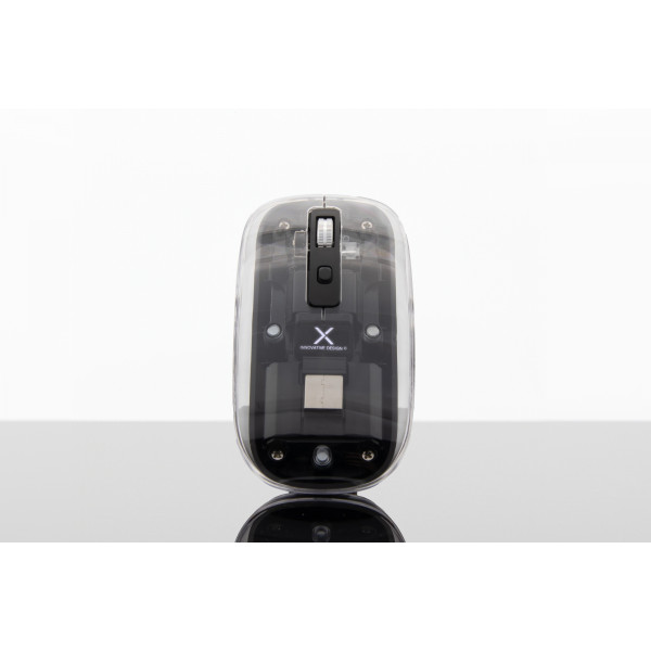 Souris sans fil transparente personnalisable avec logo lumineux – Cadeau d’entreprise B2B BCM Goodies