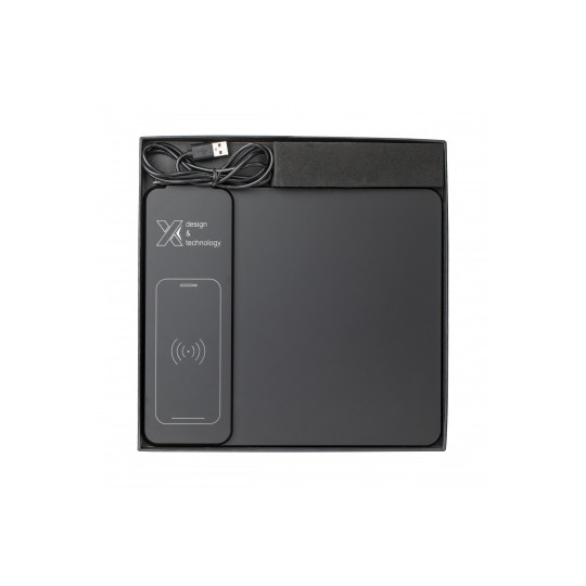 Tapis de souris personnalisable 10W avec chargeur à induction et logo lumineux – Goodies d’entreprise BCM Goodies