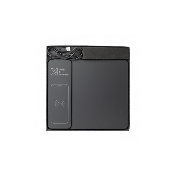 Tapis de souris personnalisable 10W avec chargeur à induction et logo lumineux – Goodies d’entreprise BCM Goodies